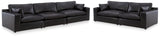 Emilia Leather Modular Sofa and Loveseat