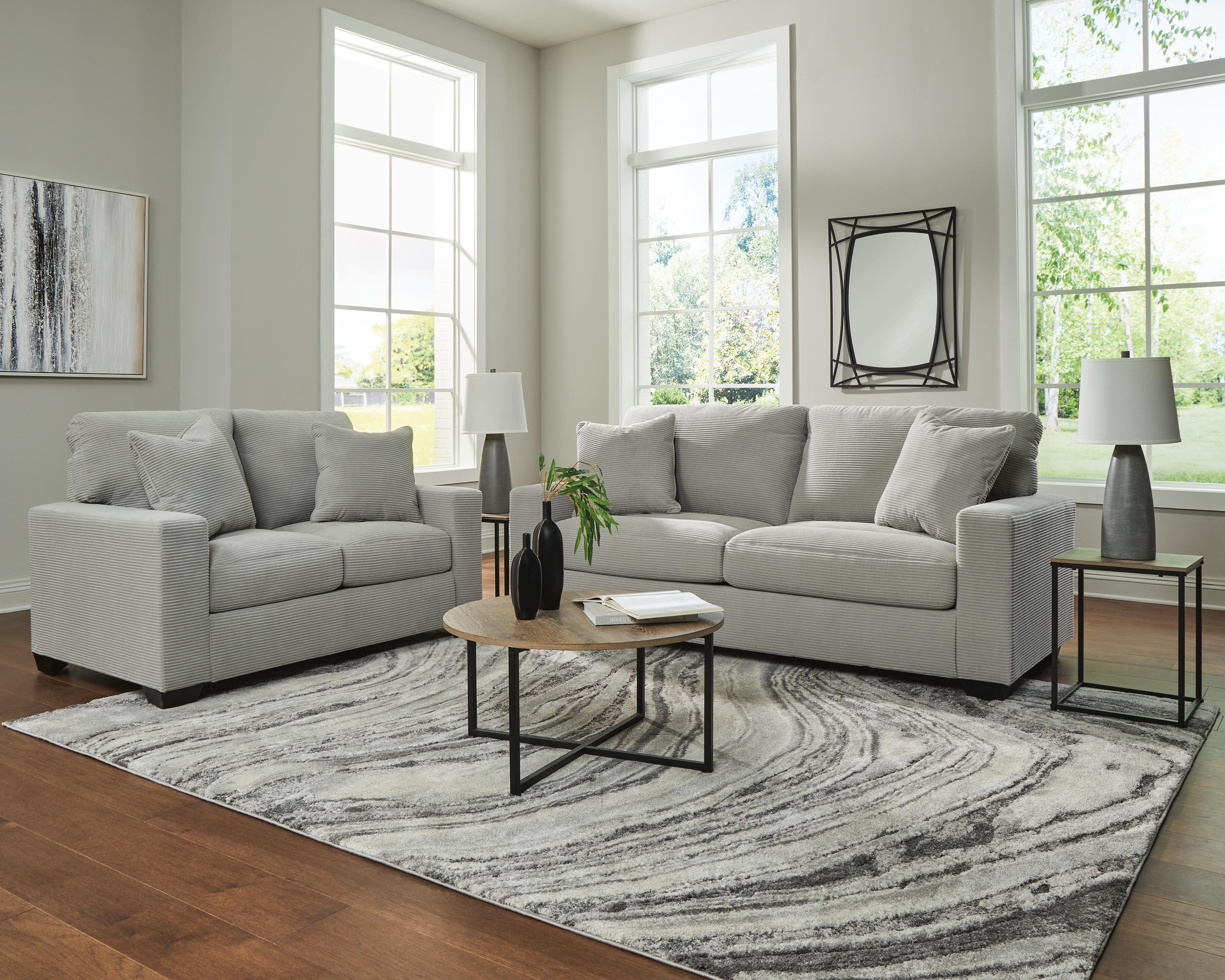 Greenbriar Sofa, Loveseat, Occasional Tables and Lamps