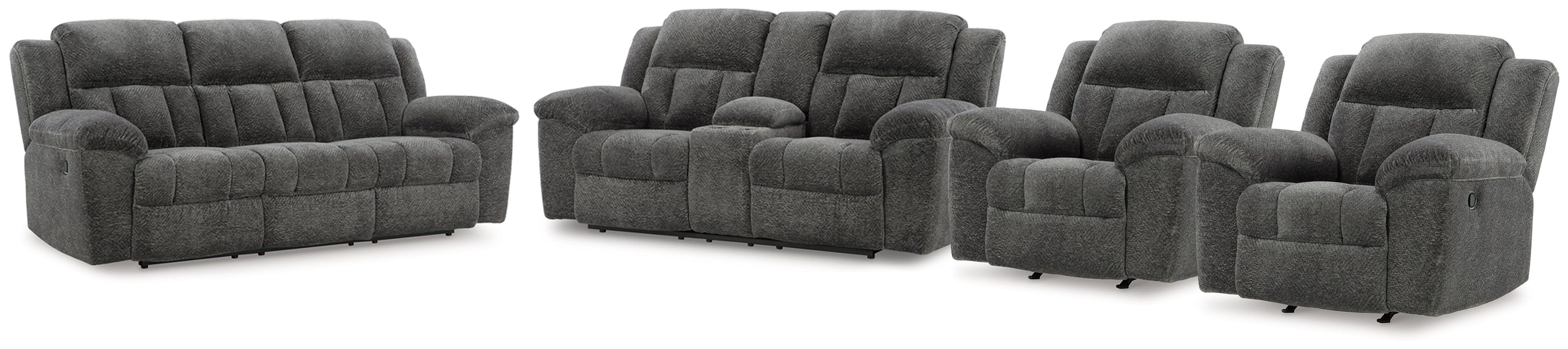Frohn Reclining Sofa and Loveseat and 2 Recliners