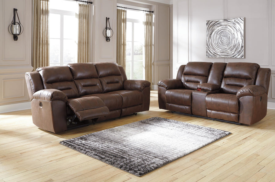 Stoneland Power Reclining Sofa and Loveseat Set