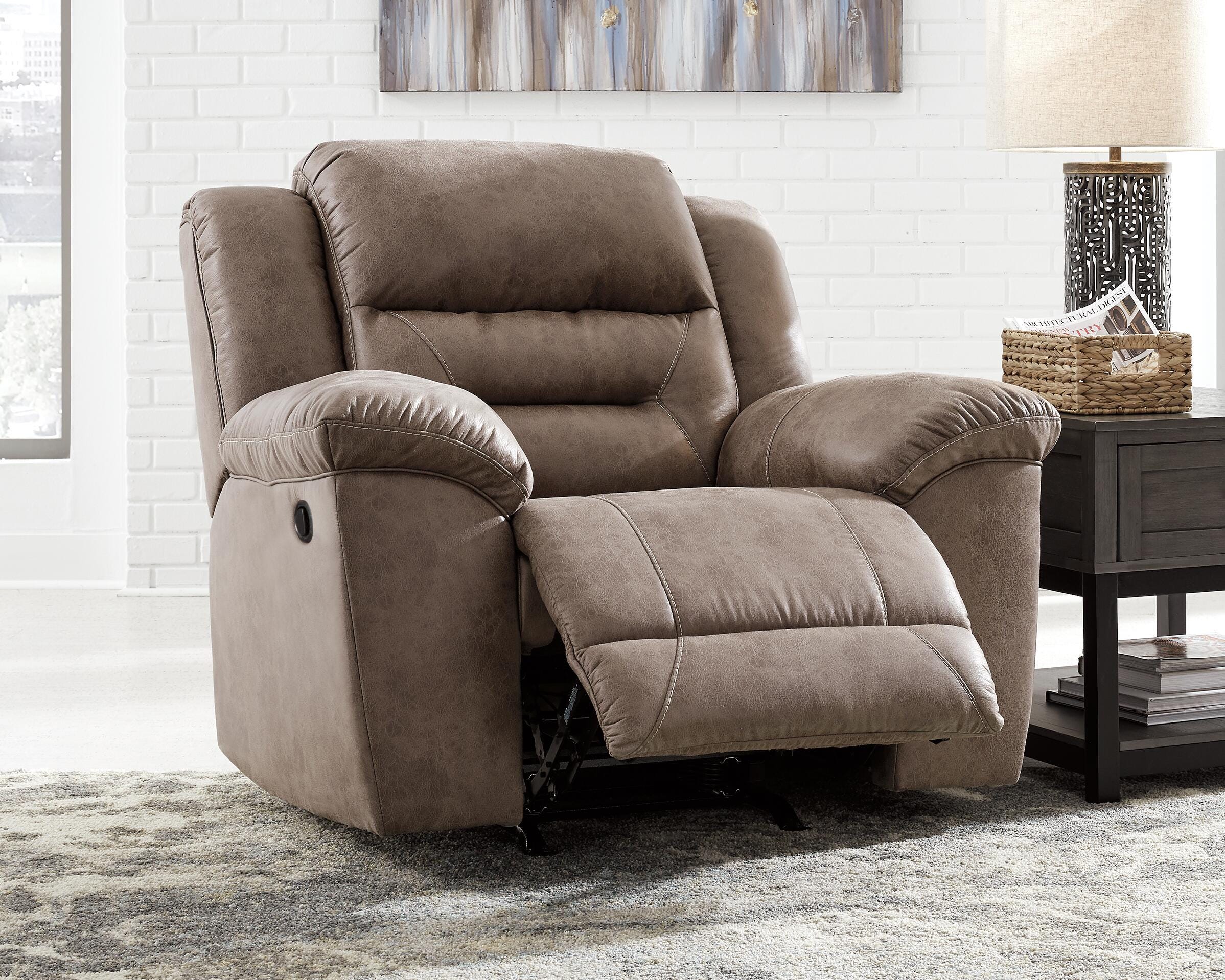 Stoneland Power Reclining Sofa and Manual Recliner