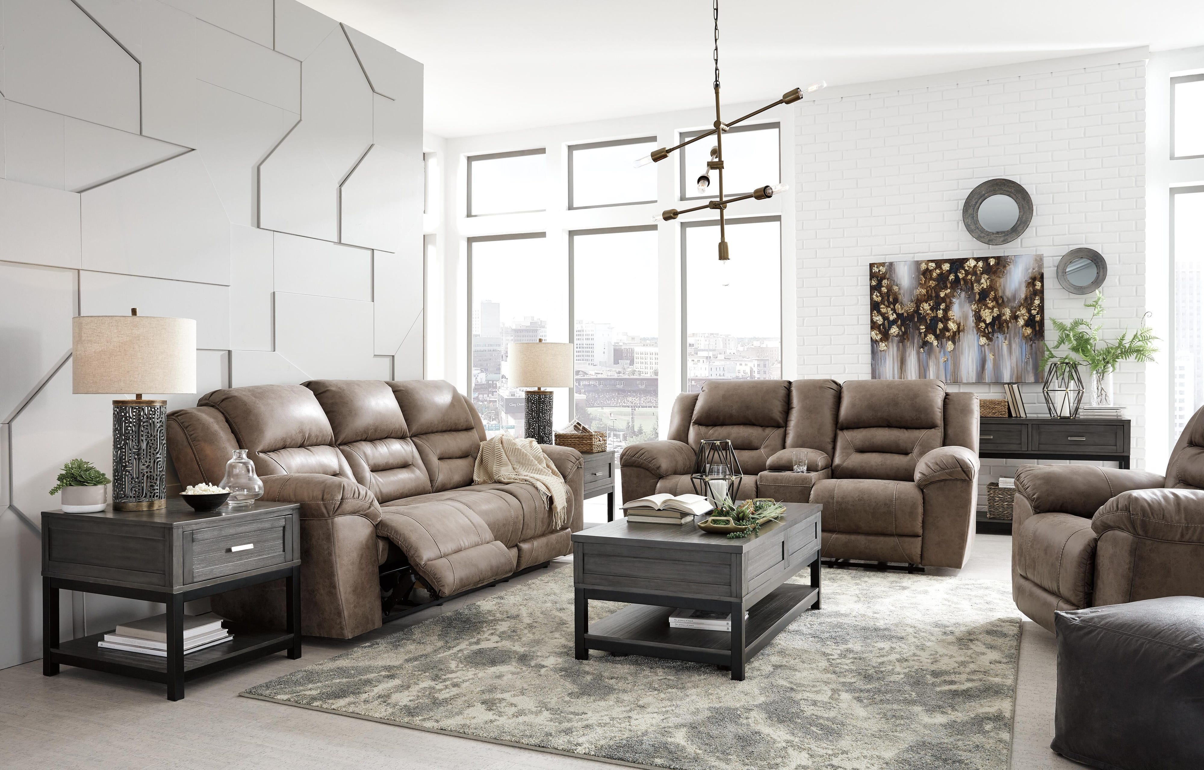 Stoneland Power Reclining Sofa, Loveseat and Recliner Set