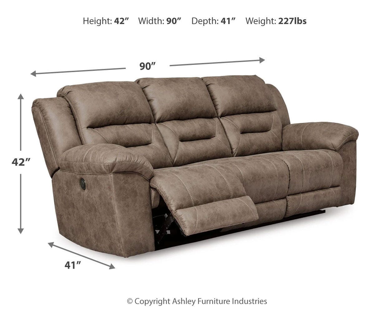 Stoneland Power Reclining Sofa, Loveseat and Recliner Set