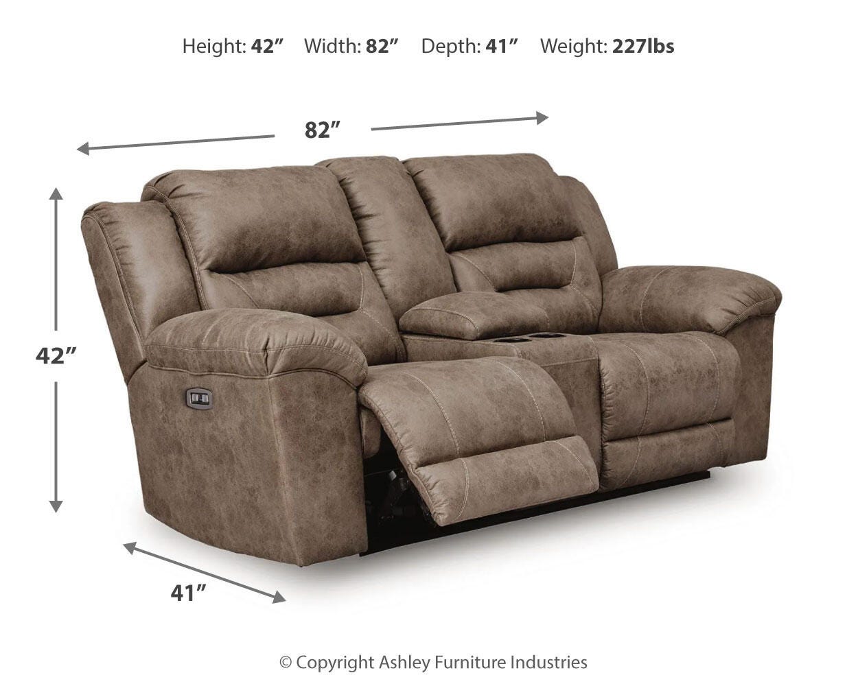 Stoneland Reclining Sofa and Power Reclining Loveseat