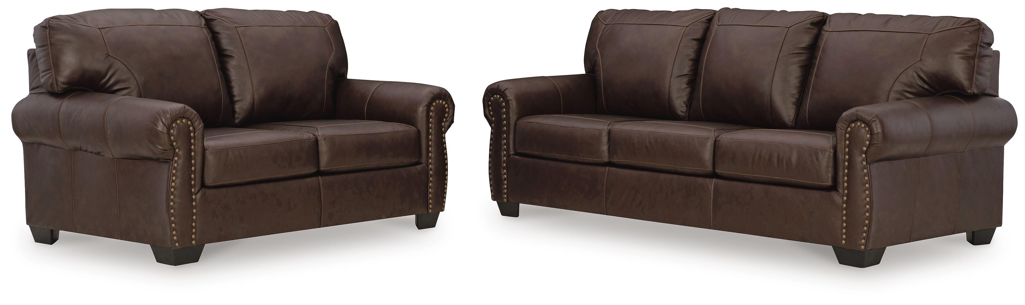 Colleton Leather Sofa and Loveseat