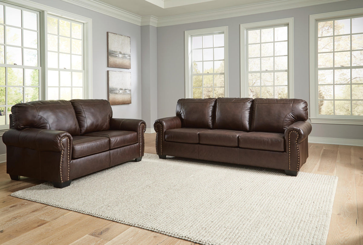 Colleton Leather Sofa and Loveseat