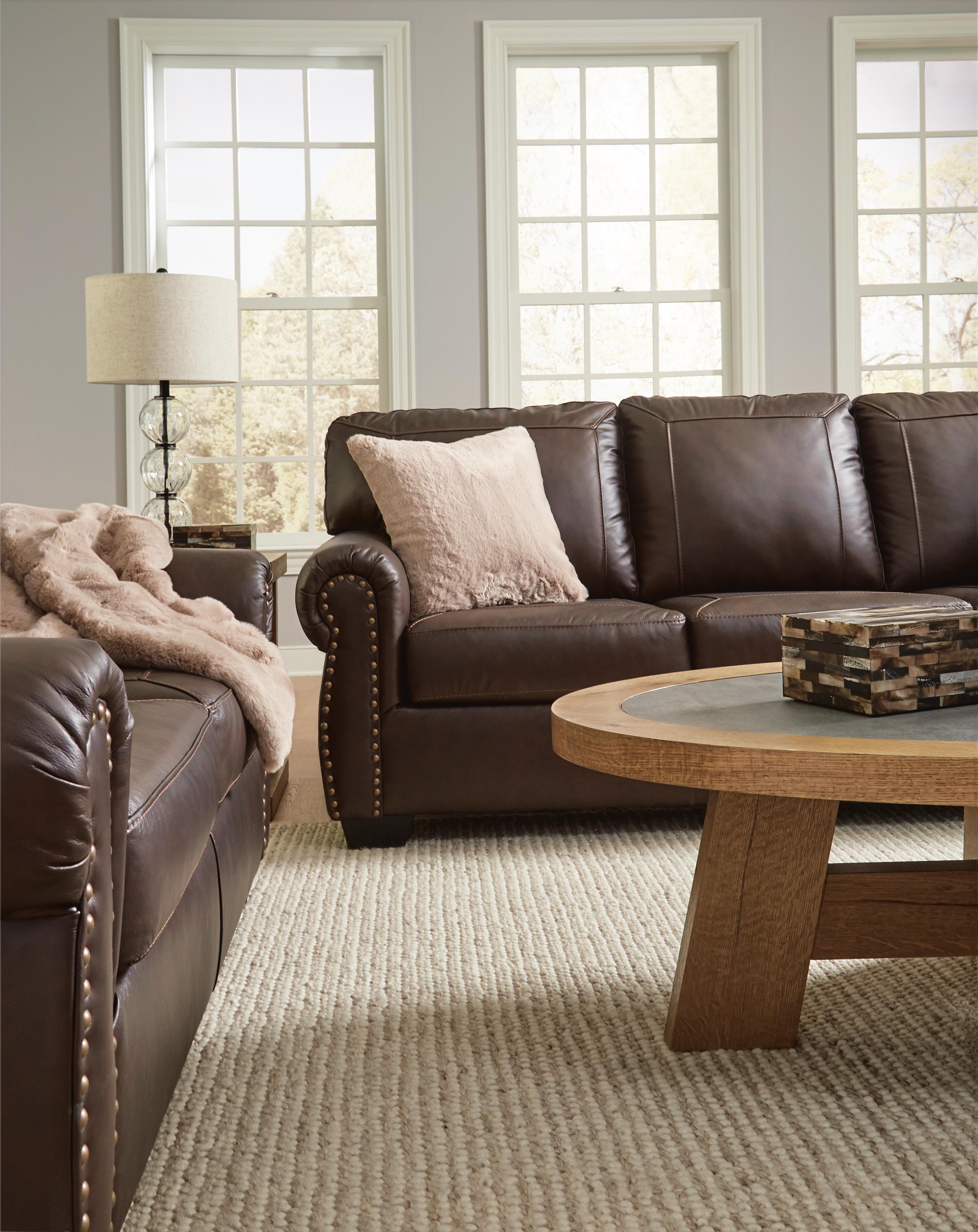 Colleton Leather Sofa and Loveseat