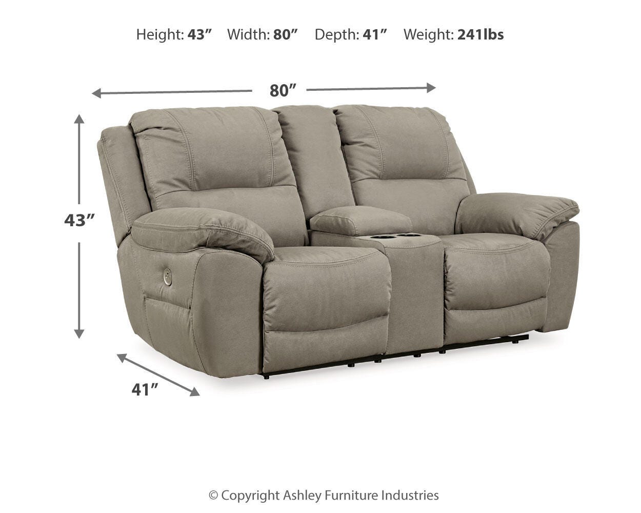 Next-Gen Gaucho Power Reclining Loveseat with Console