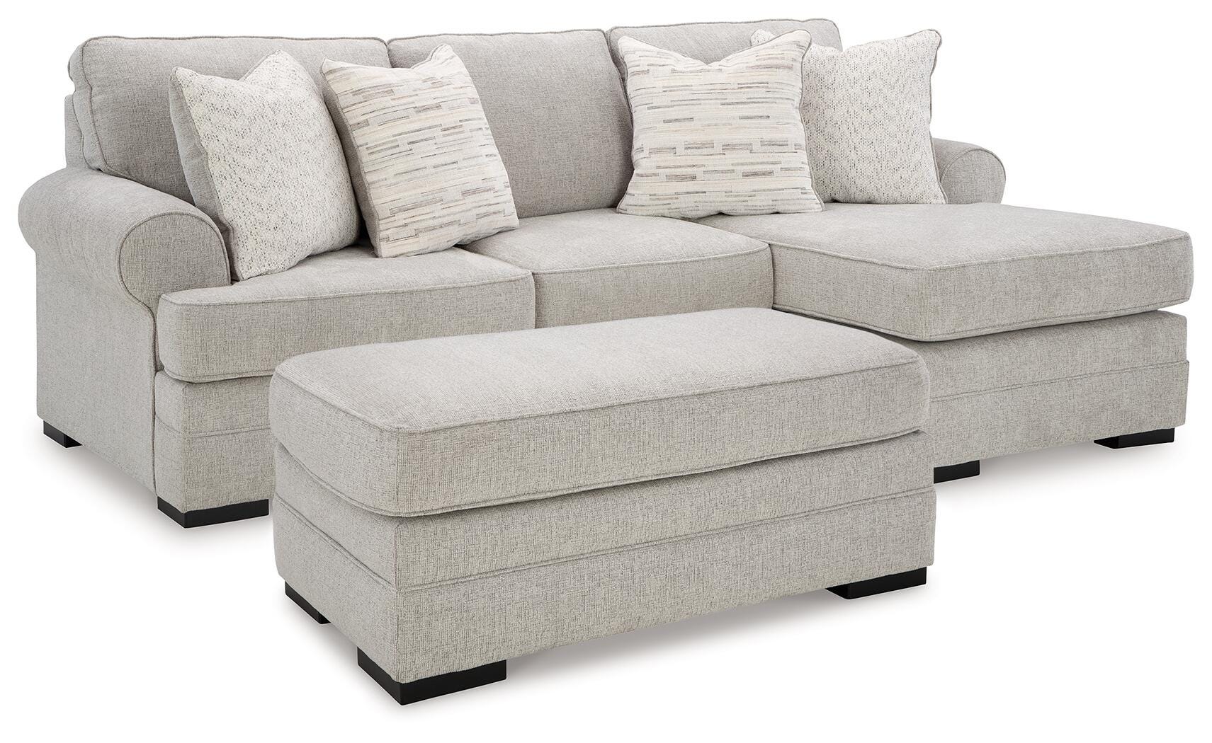Eastonbridge Sofa Chaise and Ottoman