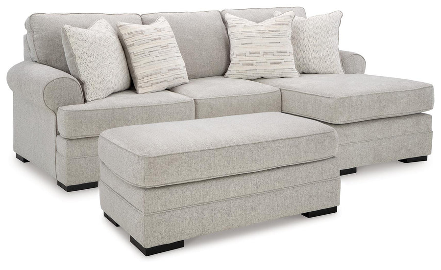Eastonbridge Sofa Chaise and Ottoman