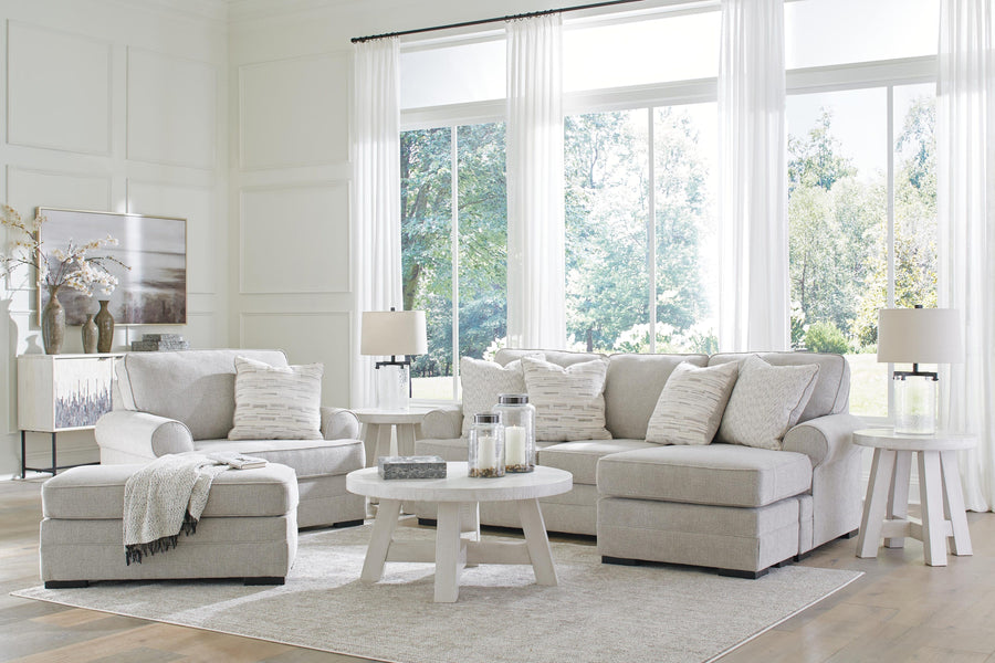 Eastonbridge Sofa Chaise, Chair, and Ottoman
