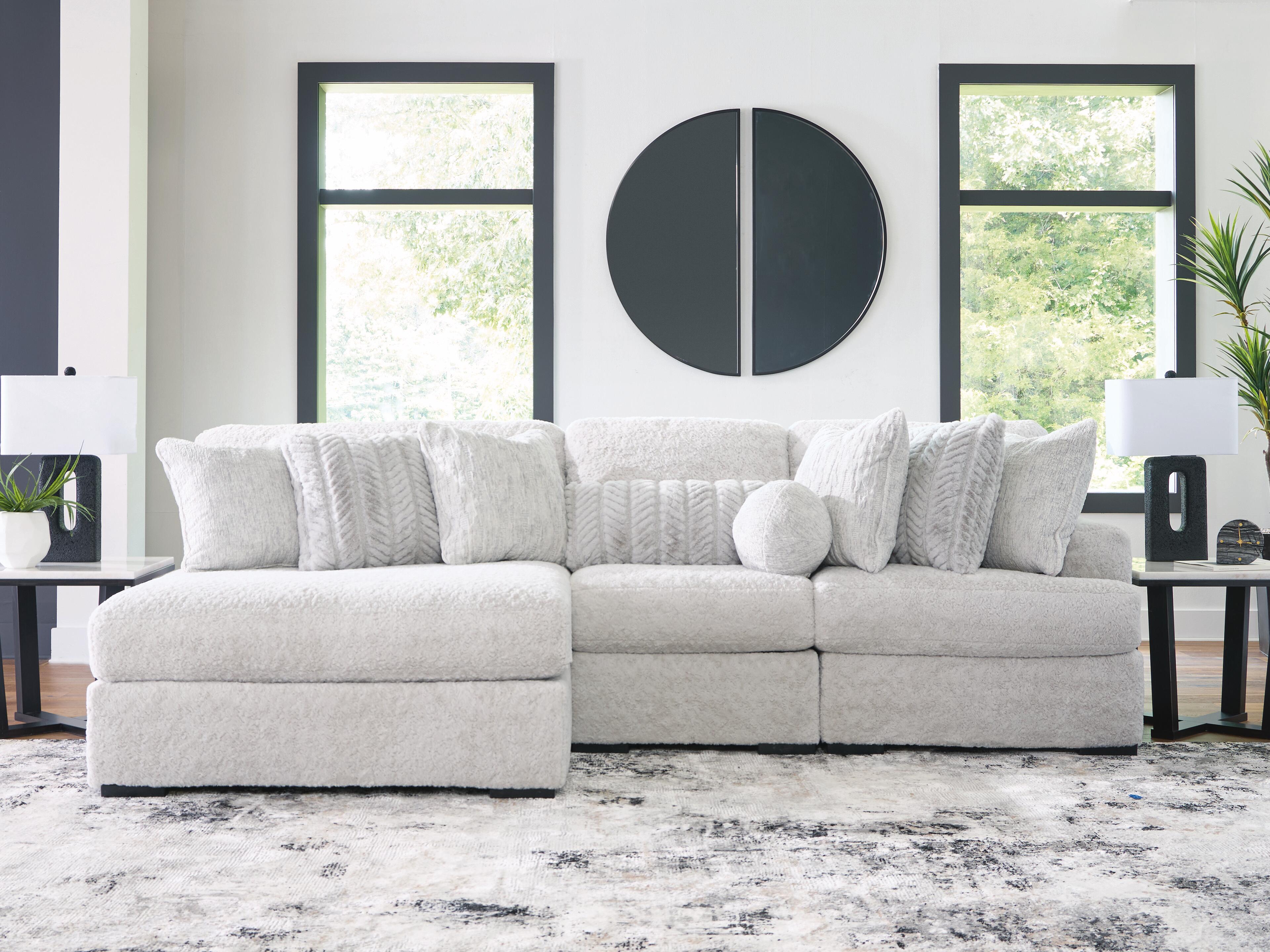 Cuddle Plush 3-Piece Sectional with Chaise