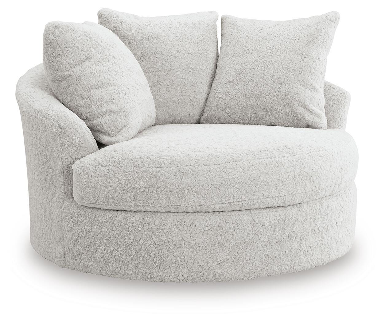 Cuddle Plush 3-Piece Sectional, Chair and Ottoman