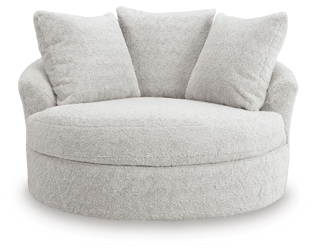 Cuddle Plush 3-Piece Sectional, Chair and Ottoman