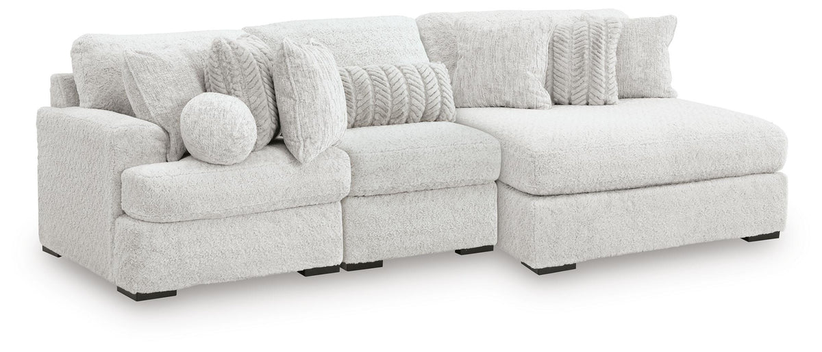Cuddle Plush 3-Piece Sectional with Chaise