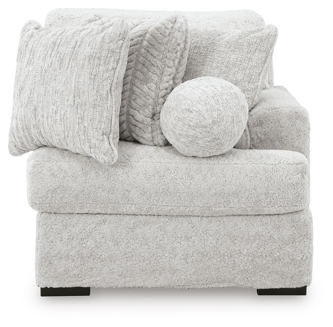 Cuddle Plush 3-Piece Sectional, Chair and Ottoman