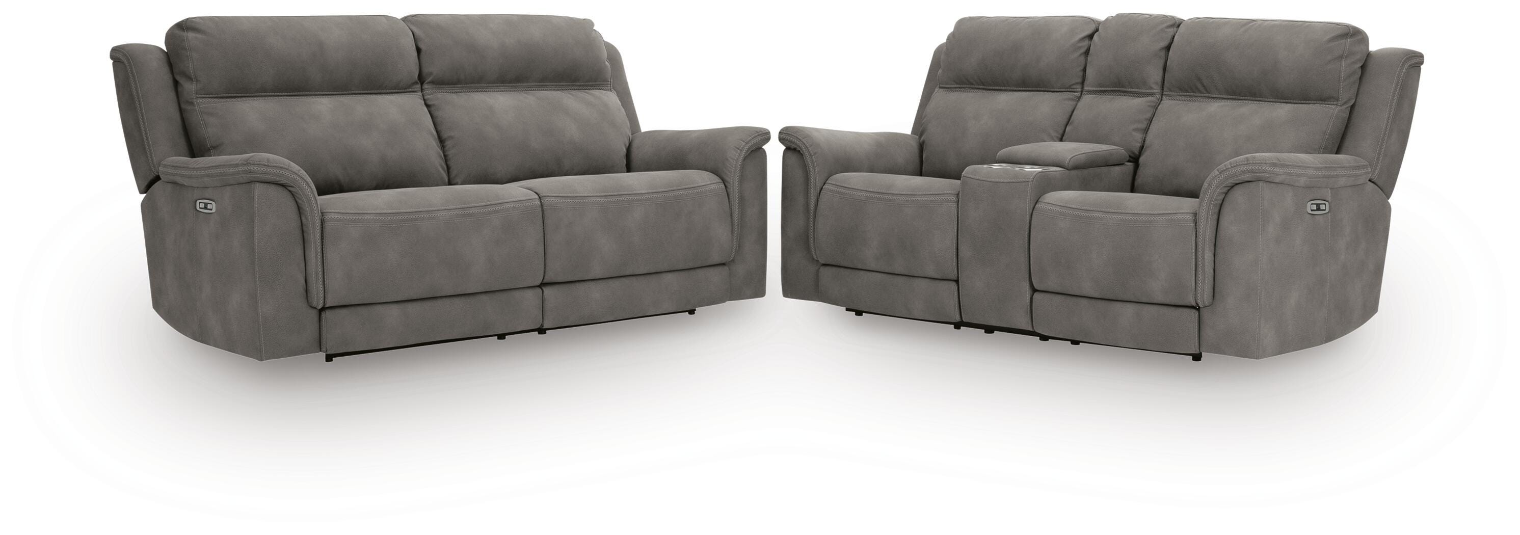 Next-Gen DuraPella Performance Fabric Dual Power Reclining Sofa and Loveseat