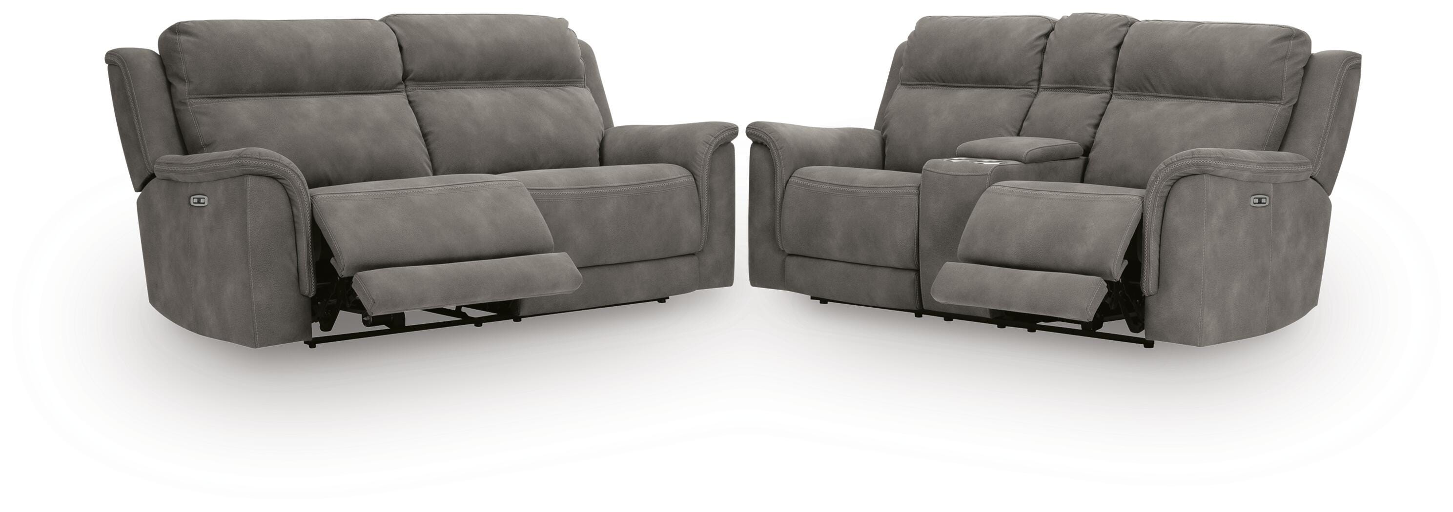 Next-Gen DuraPella Performance Fabric Dual Power Reclining Sofa and Loveseat