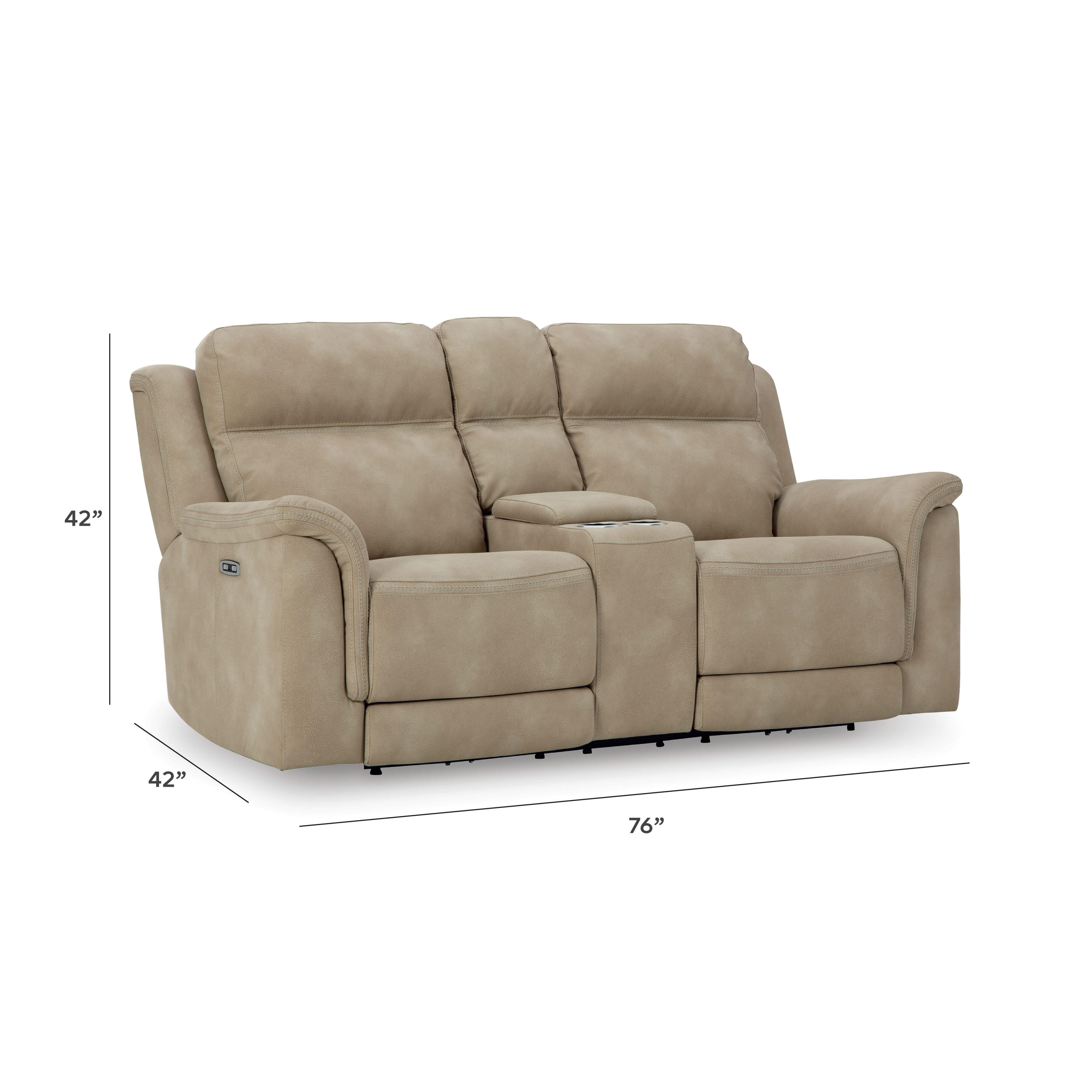 Havenridge Power Reclining Loveseat with Console