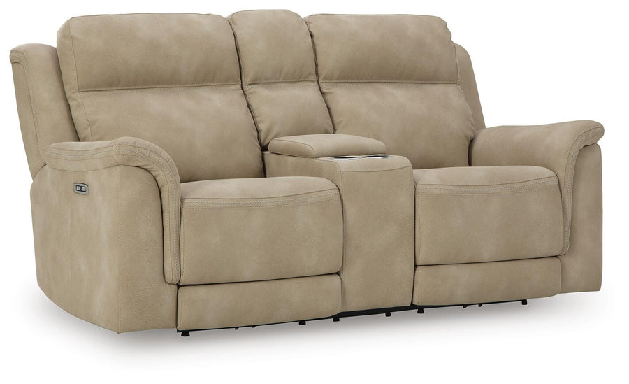 Next-Gen Durapella Power Reclining Loveseat with Console