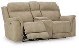 Next-Gen Durapella Power Reclining Loveseat with Console