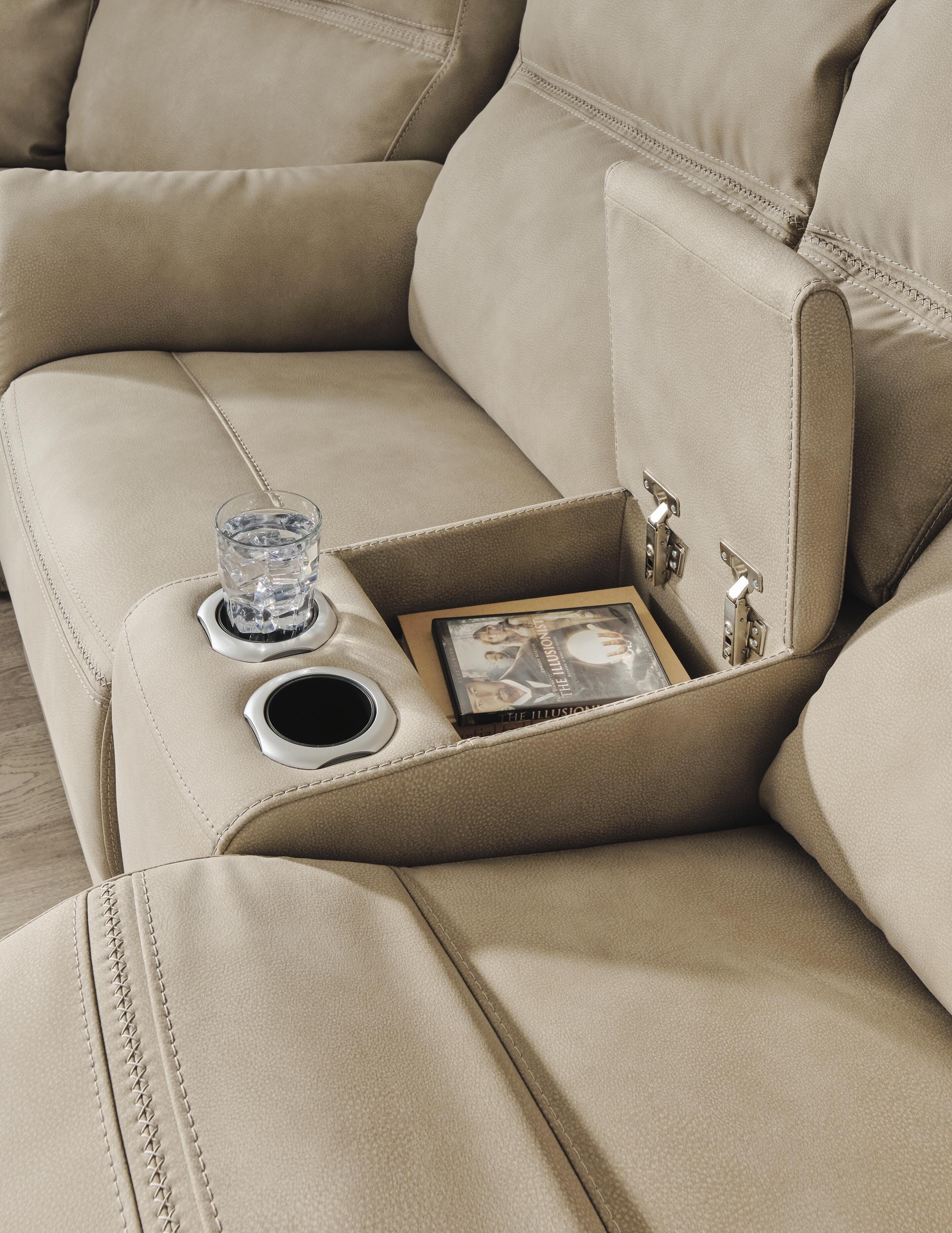 Next-Gen Durapella Power Reclining Loveseat with Console
