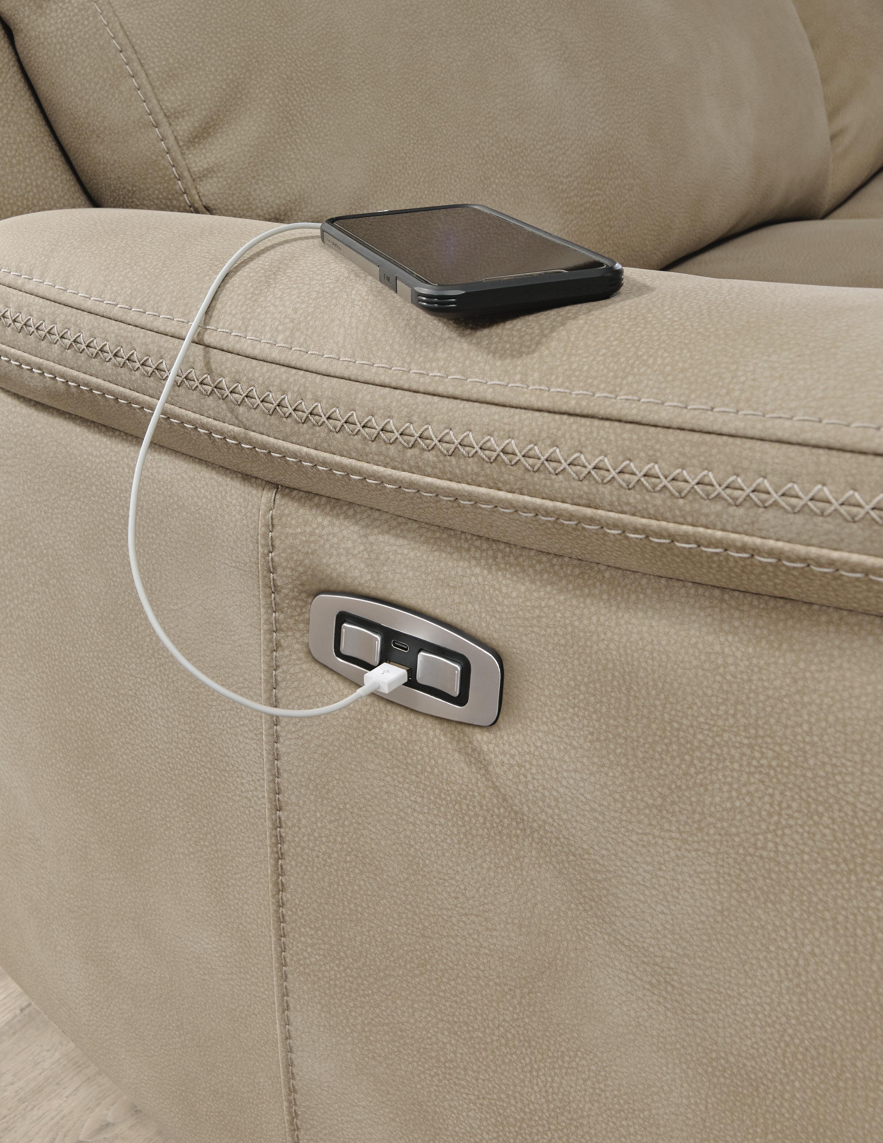 Next-Gen Durapella Power Reclining Loveseat with Console