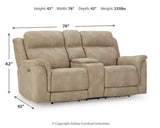 Next-Gen Durapella Power Reclining Loveseat with Console
