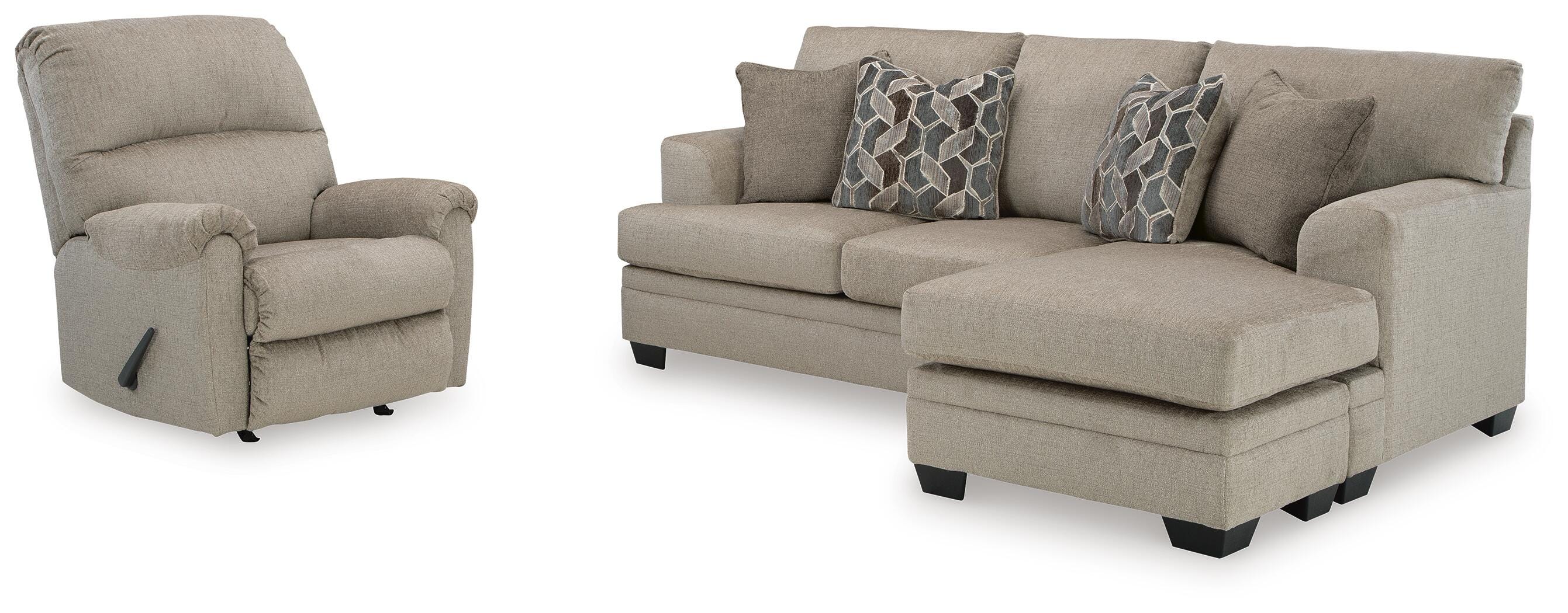 Stonemeade Sofa Chaise and Recliner