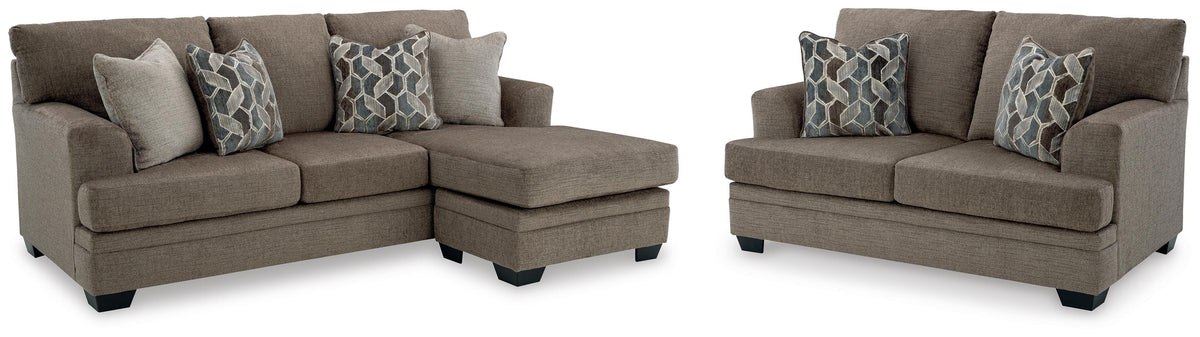 Stonemeade Sofa Chaise and Loveseat