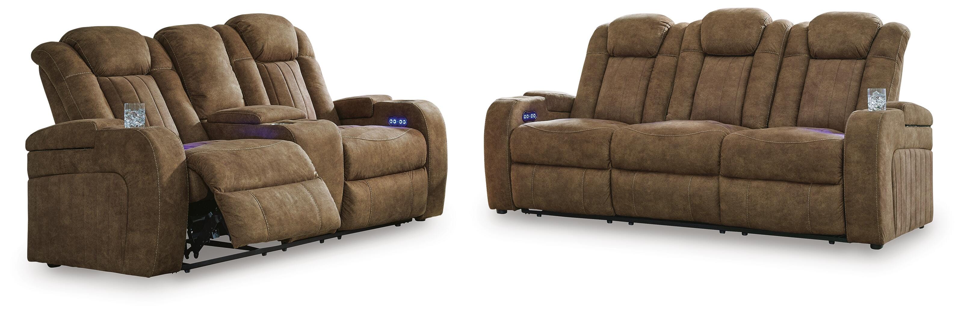 Wolfridge Dual Power Reclining Sofa and Loveseat