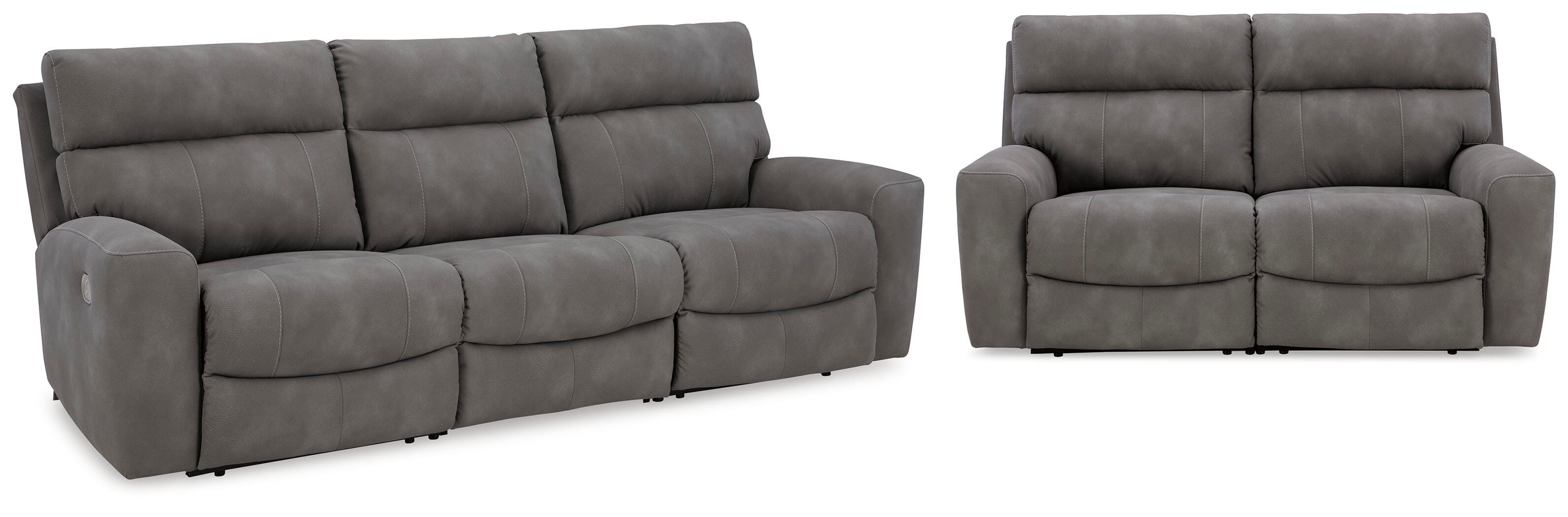 Next-Gen DuraPella Performance Fabric Dual Power Reclining Sofa and Loveseat