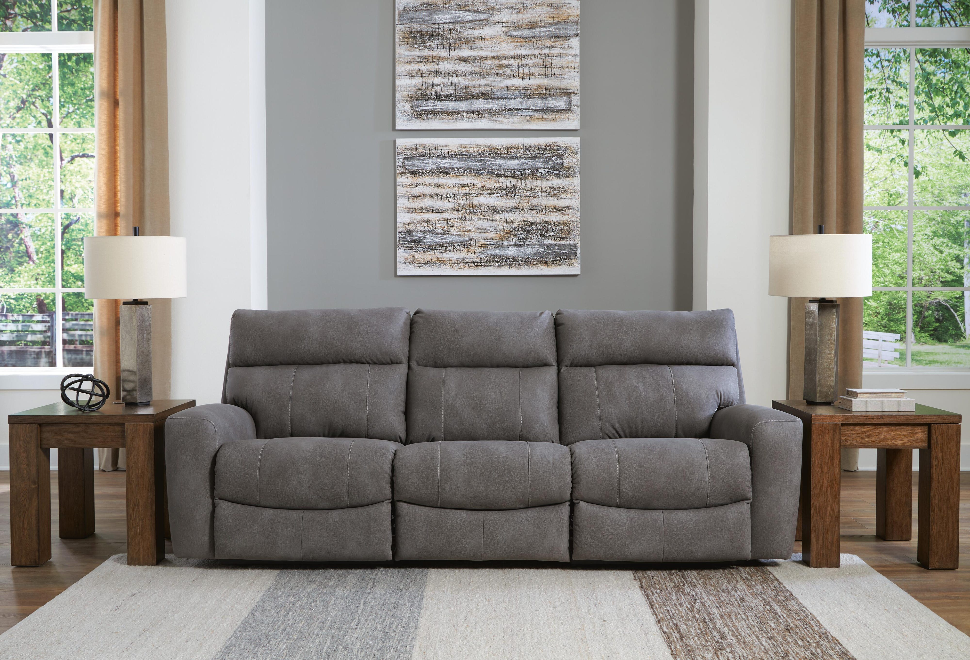Next-Gen DuraPella Performance Fabric Dual Power Reclining Sofa and Loveseat