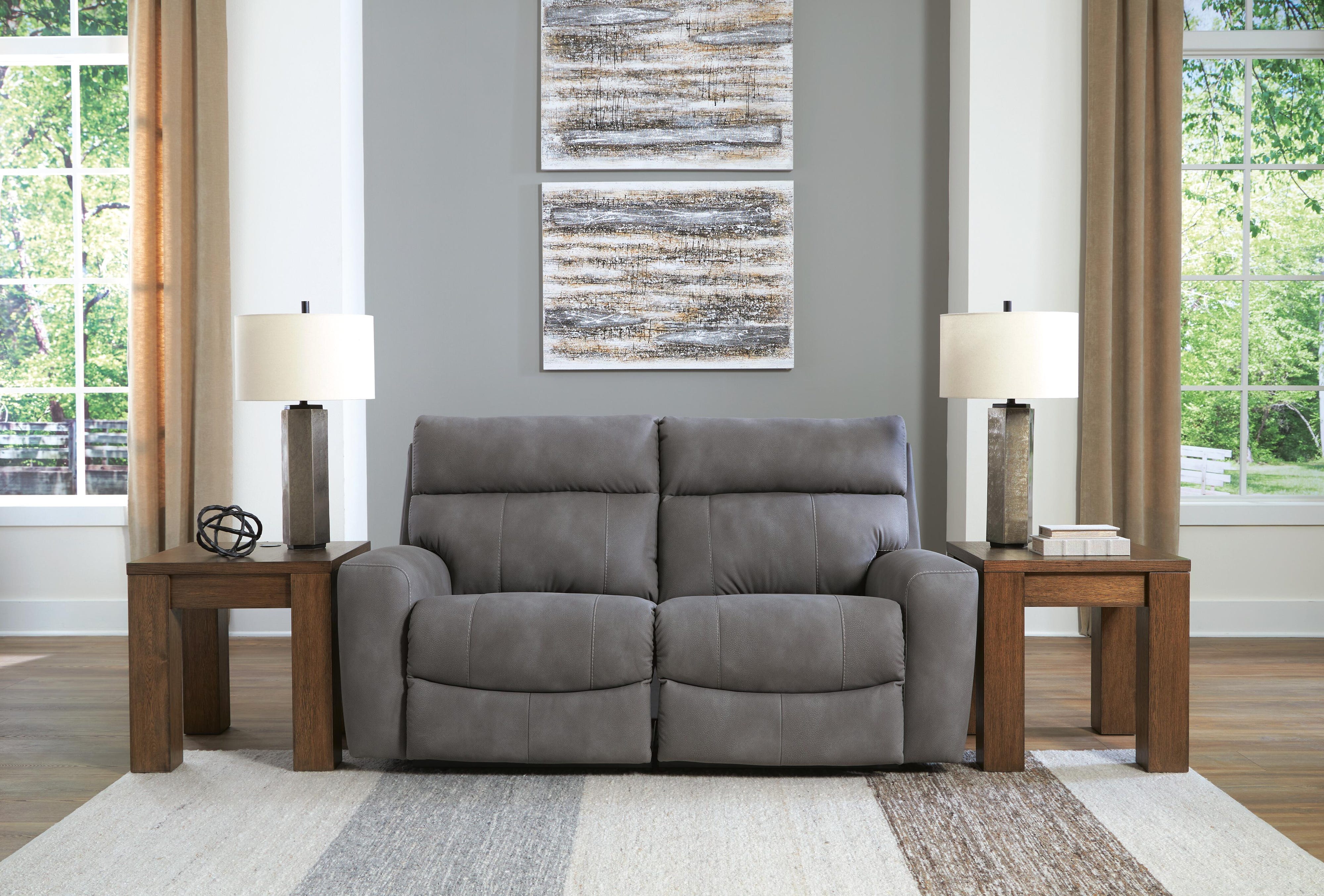 Next-Gen DuraPella Performance Fabric Dual Power Reclining Sofa and Loveseat