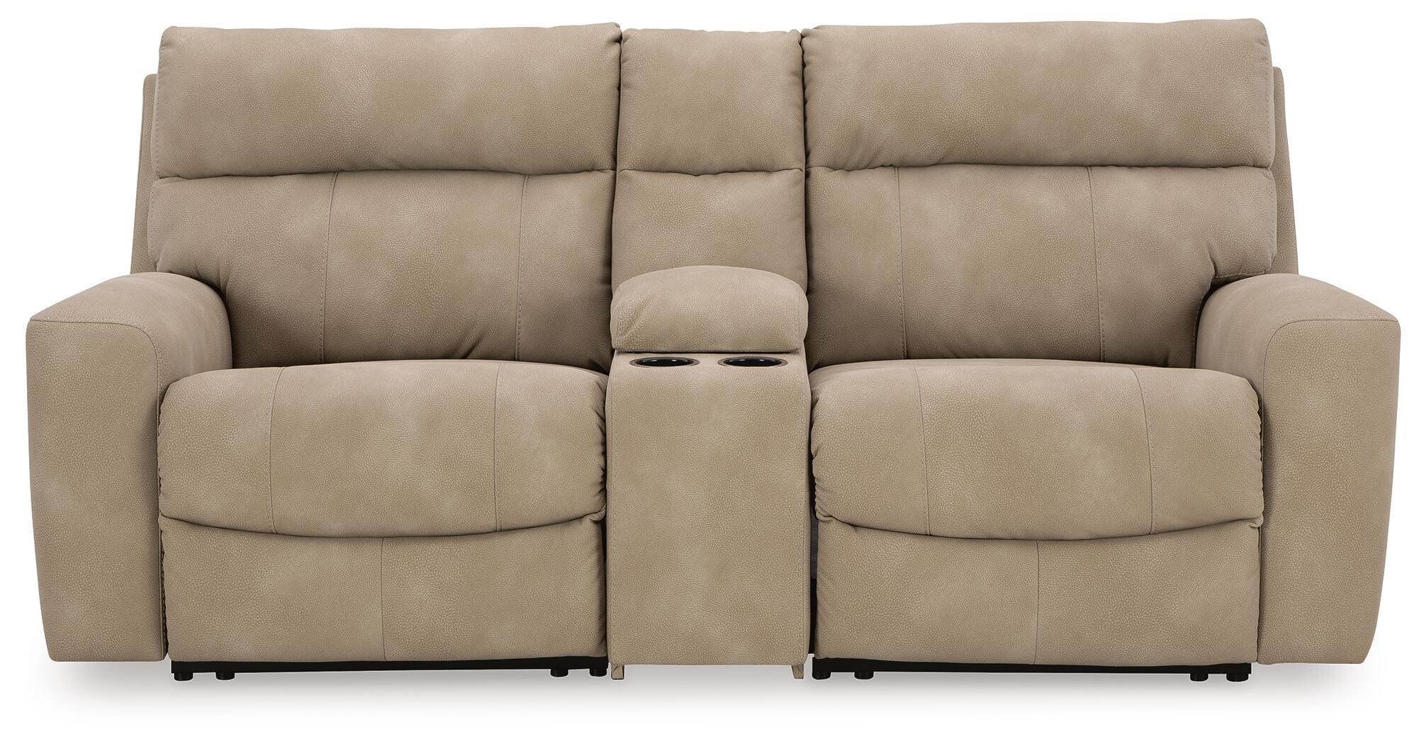 Next-Gen Durapella 3-Piece Power Reclining Sectional Loveseat with Console