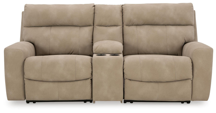 Next-Gen Durapella 3-Piece Power Reclining Sectional Loveseat with Console