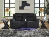 Belvarrow Power Reclining Loveseat with Console