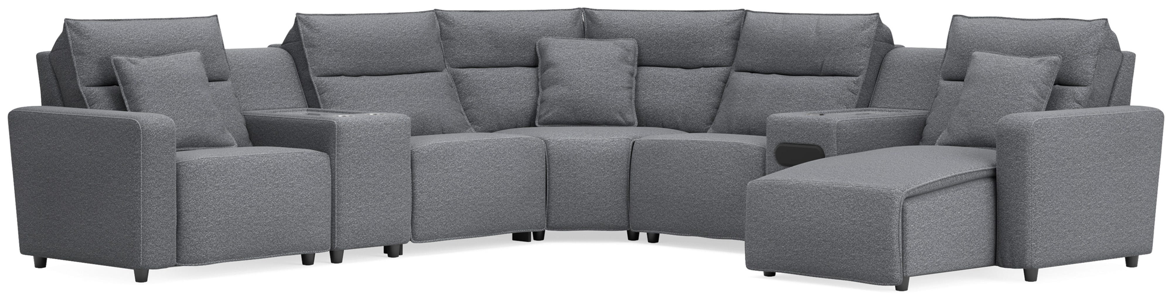 Modmax II 7-Piece Power Reclining Sectional with Chaise and Audio Console