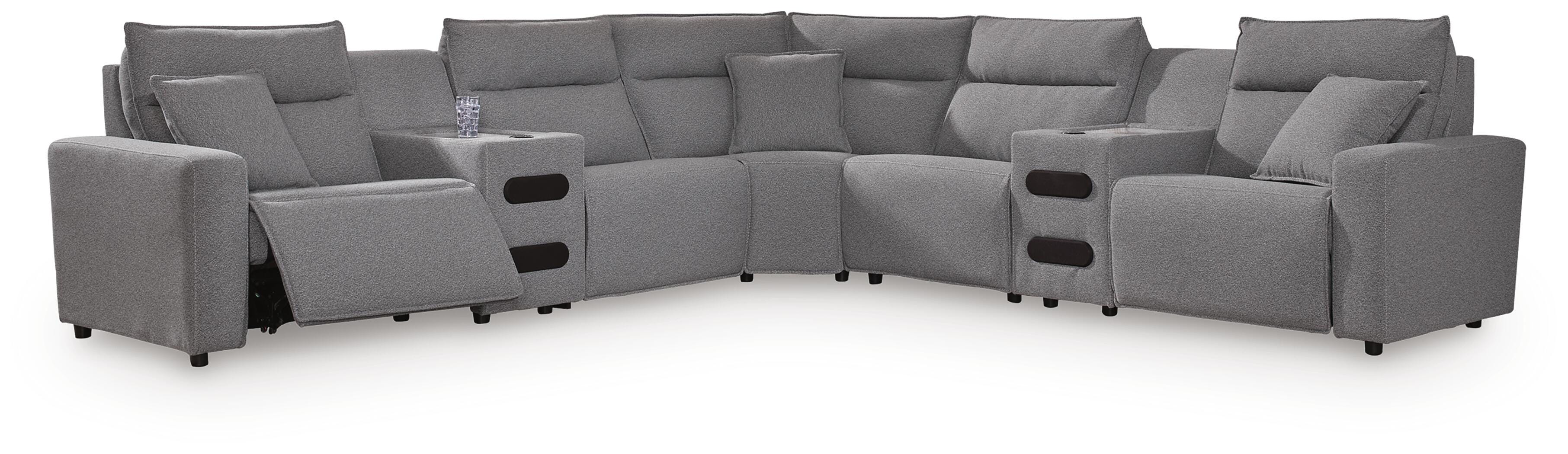 Modmax II 7-Piece Power Reclining Sectional with Audio Consoles