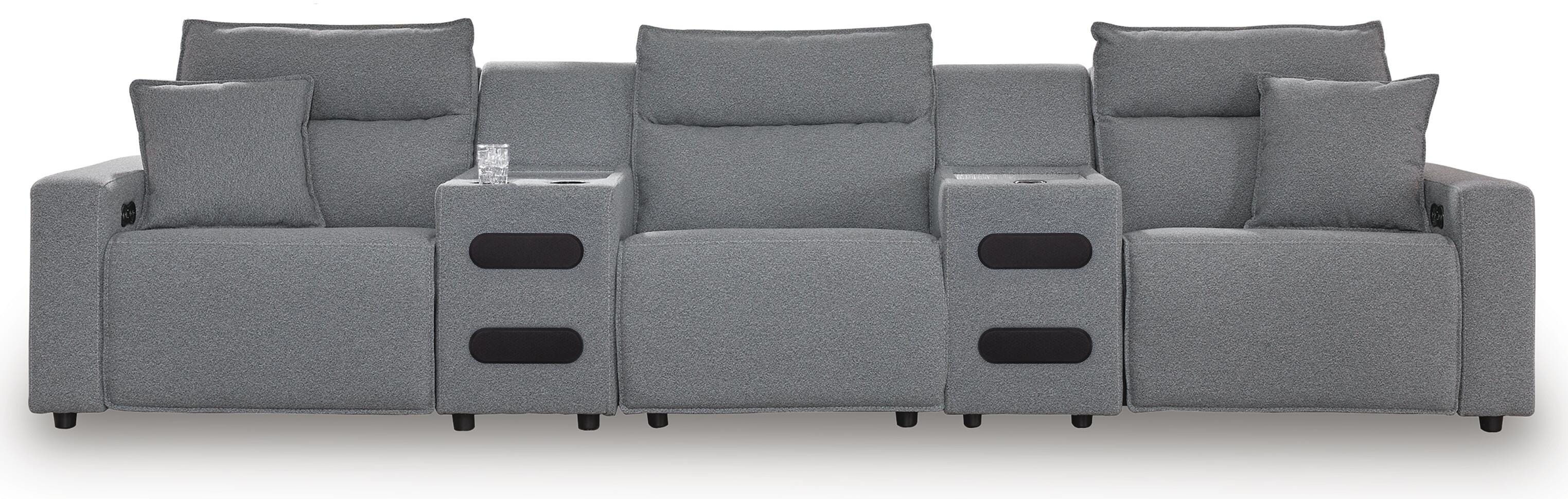 Modmax II 5-Piece Reclining Sectional with Audio Consoles
