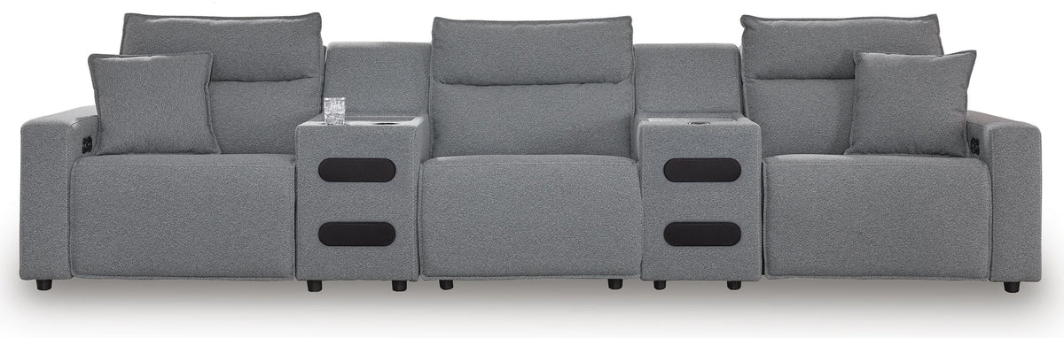 Modmax II 5-Piece Reclining Sectional with Audio Consoles