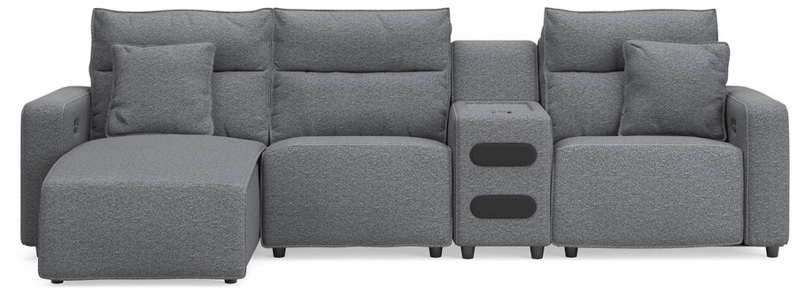 Modmax II 4-Piece Reclining Sectional with Chaise and Audio Console