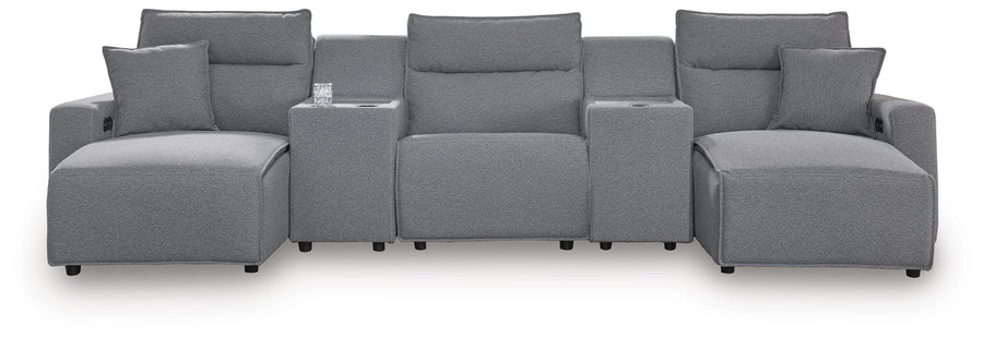 Modmax II 5-Piece Reclining Sectional with Double Chaise and Consoles