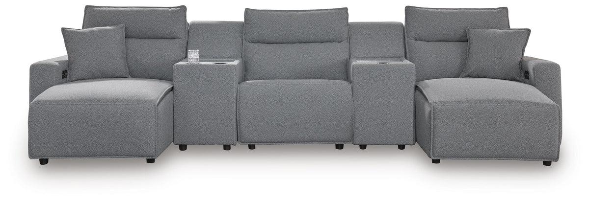 Modmax II 5-Piece Reclining Sectional with Double Chaise and Consoles
