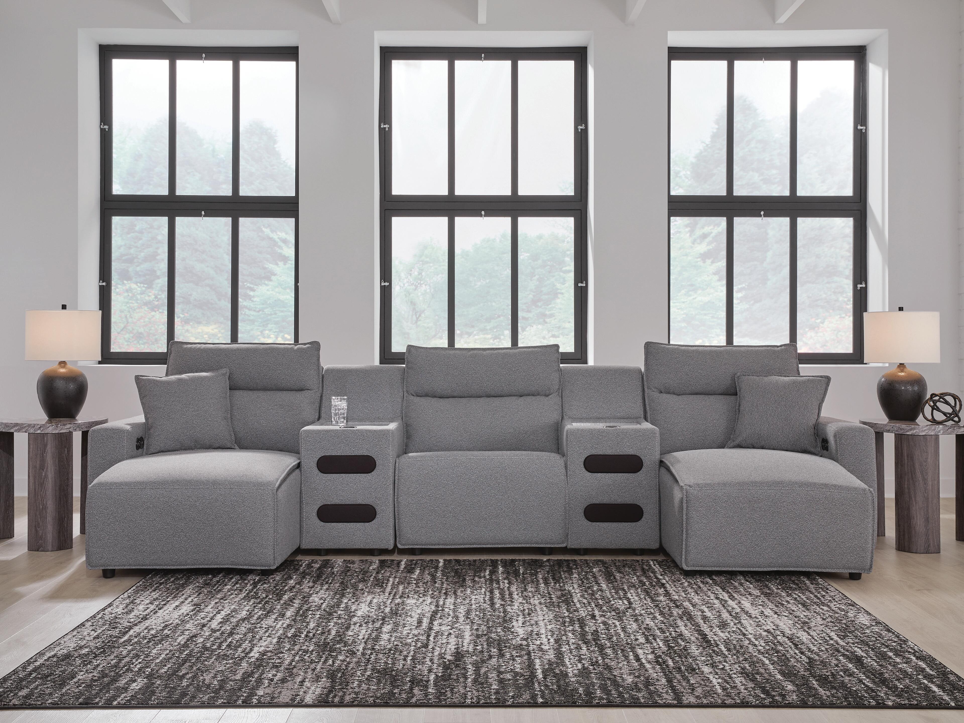 Modmax II 5-Piece Power Reclining Sectional with Chaise and Audio Consoles