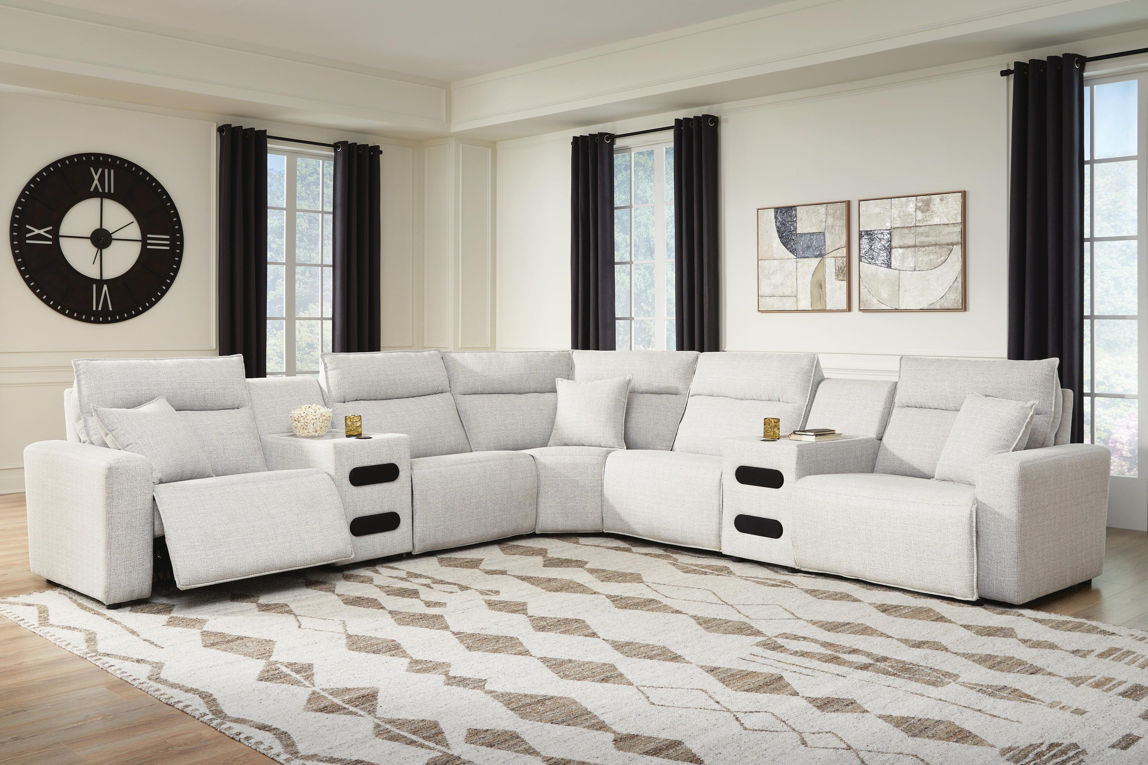 Modmax II 7-Piece Power Reclining Sectional with Audio Consoles