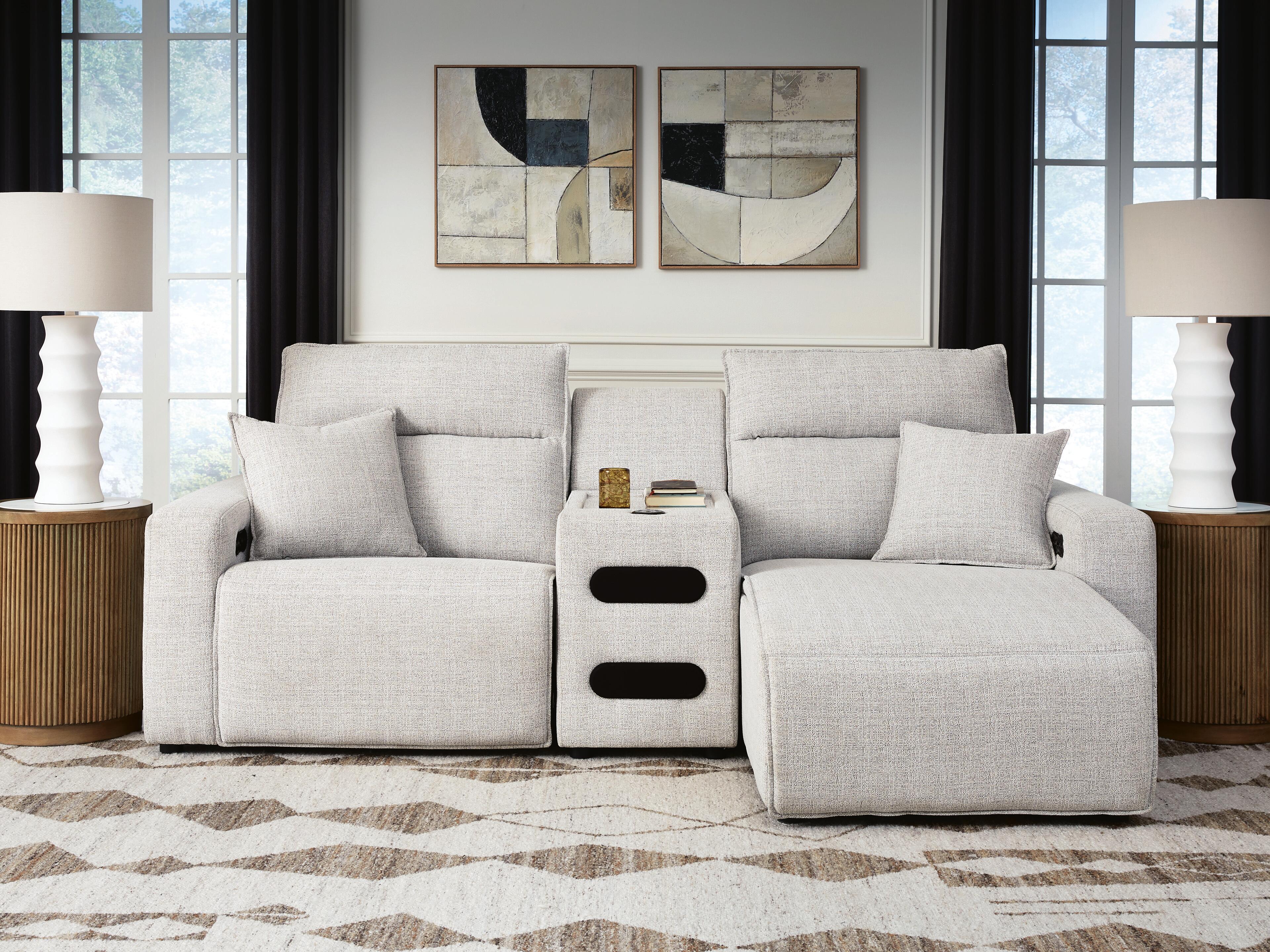 Modmax II 3-Piece Power Reclining Sectional with Chaise and Audio Console