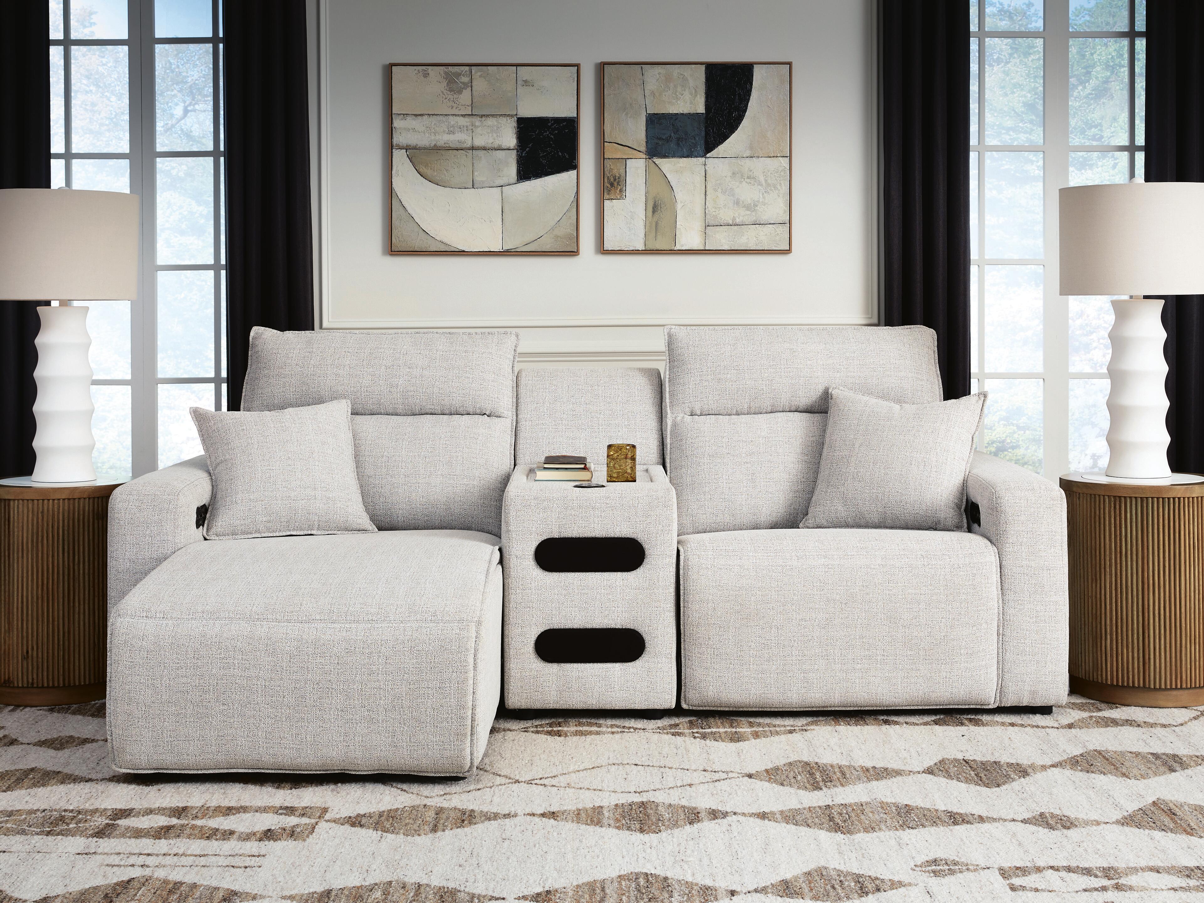 Modmax II 3-Piece Power Reclining Sectional with Chaise and Audio Console