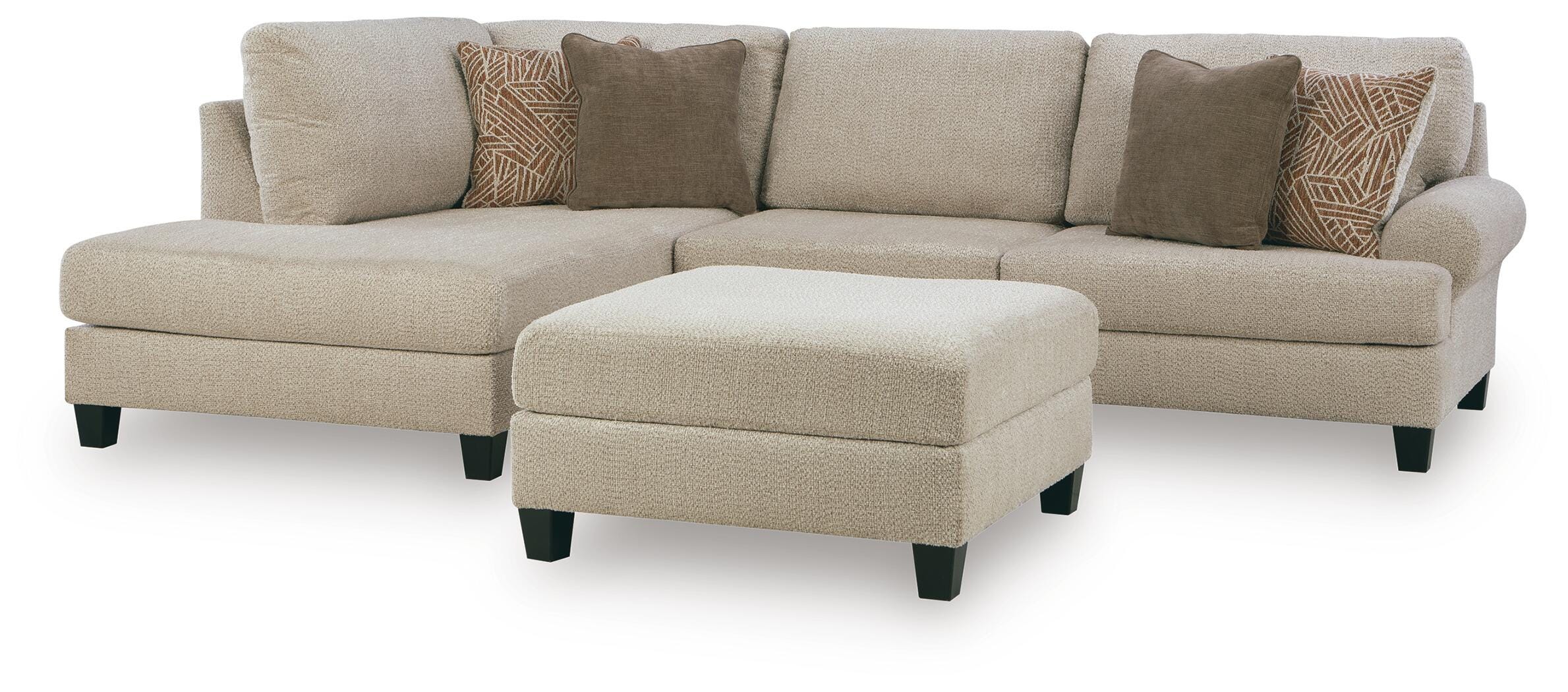 Steelwater Retreat 2-Piece Sectional with Chaise and Oversized Accent Ottoman