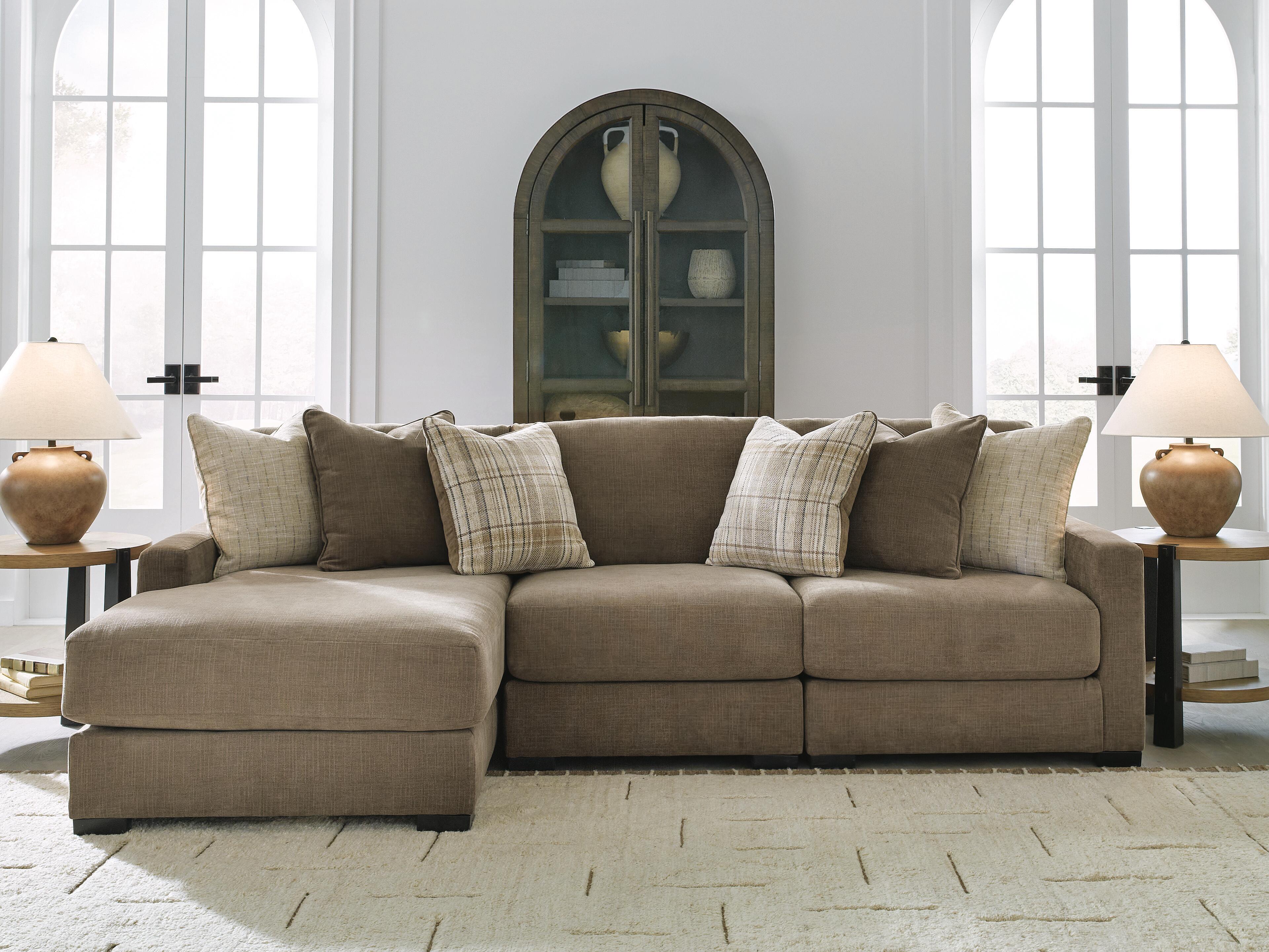 Camellia-Court 3-Piece Sectional with Chaise